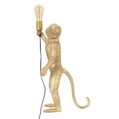 LAMPA STOŁOWA MONKEY ZŁOTA 26X34X55 cm